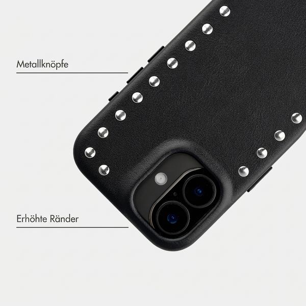 Selencia Studs Backcover mit MagSafe Apple iPhone 16 - Velvet Black