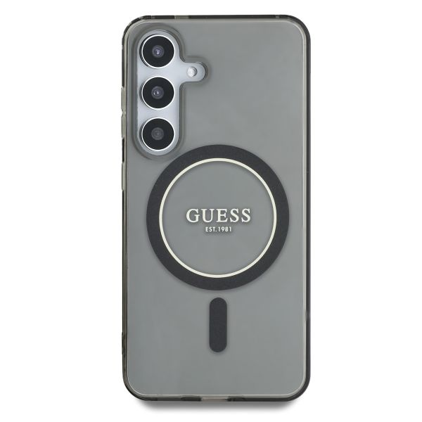 Guess MagSafe IML Glitter Gradient Case für das Samsung Galaxy S25 - Black