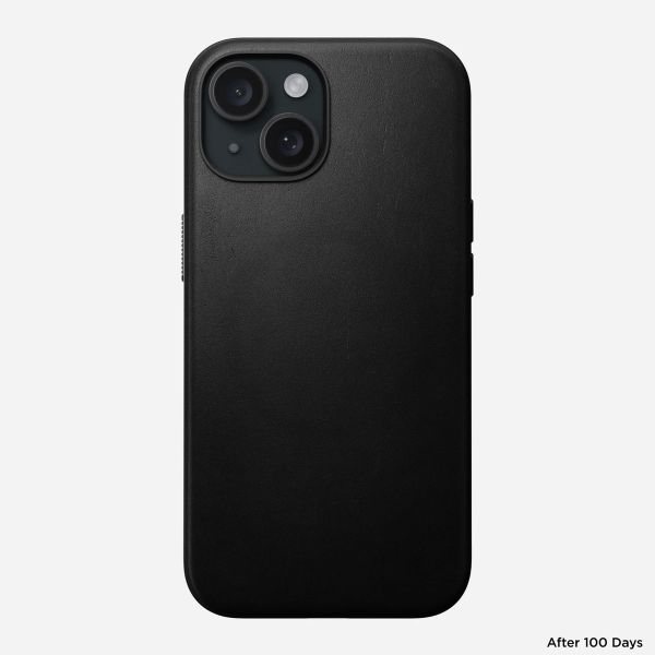 Nomad Modern Leather Case für das iPhone 15 - Schwarz