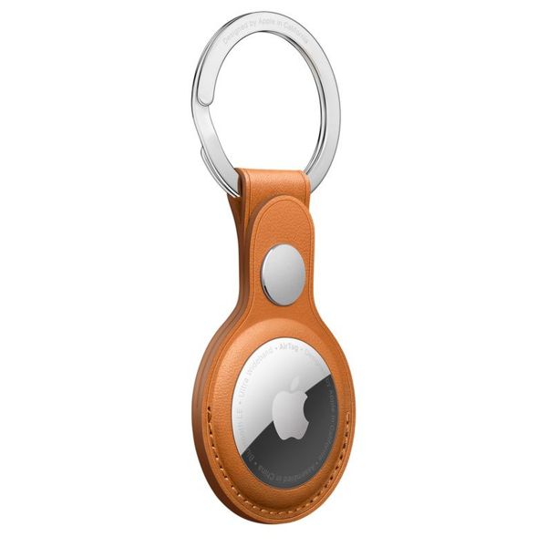 Apple Leather Key Ring für Apple AirTag - Golden Brown