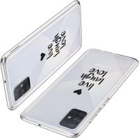 imoshion Design Hülle Samsung Galaxy A71 - Live Laugh Love - Schwarz