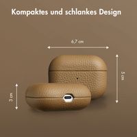 Accezz Echtes Leder Case Apple AirPods Pro - Taupe