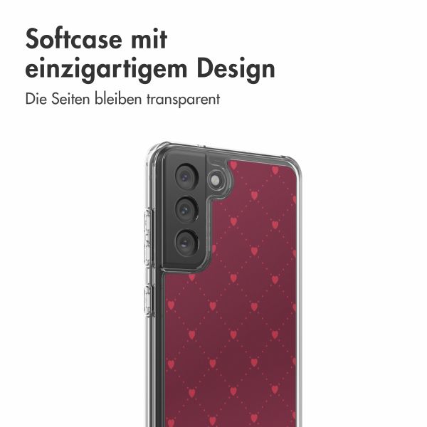 imoshion Design Hülle Samsung Galaxy S21 FE - Crush Check Coral Dust