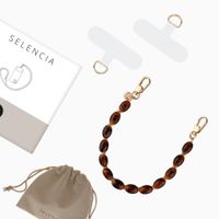 Selencia Tortoise Shell-Handykette - Brown