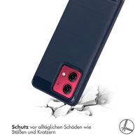 imoshion Brushed Back Cover Motorola Moto G84 - Dunkelblau