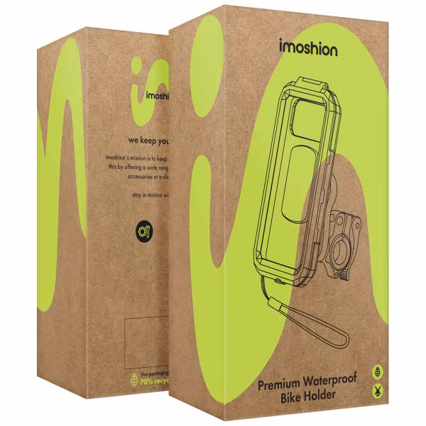 imoshion Premium-Fahrradhalter spritzwassergeschützt - stabile Gehäuse - Schwarz