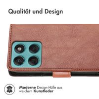imoshion Luxuriöse Klapphülle Motorola Moto G57 Power - Braun