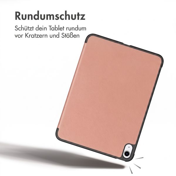 imoshion Trifold Klapphülle Apple iPad 11 (2025) 11 Zoll A16 / iPad 10 (2022) 10.9 Zoll - Rosé gold