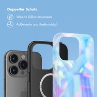 Selencia Vivid Tough Back Cover mit MagSafe für das iPhone 15 Pro - Holographic Blue Dream