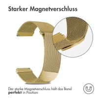imoshion Magnetisches Milanaise Armband -   Universelle 22 mm Anschluss - Größe M - Gold