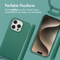 imoshion Color Backcover mit abnehmbarem Handykette und MagSafe Apple iPhone 15 Pro - Dunkelgrün