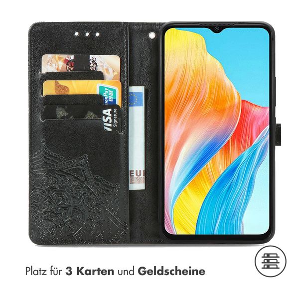 imoshion Mandala Klapphülle für das Oppo A18 / Oppo A38 - Schwarz