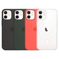 Apple Backcover MagSafe 4er-Pack für das Apple iPhone 12 Mini – Black / Cypress Green / Pink Citrus + Clearcase