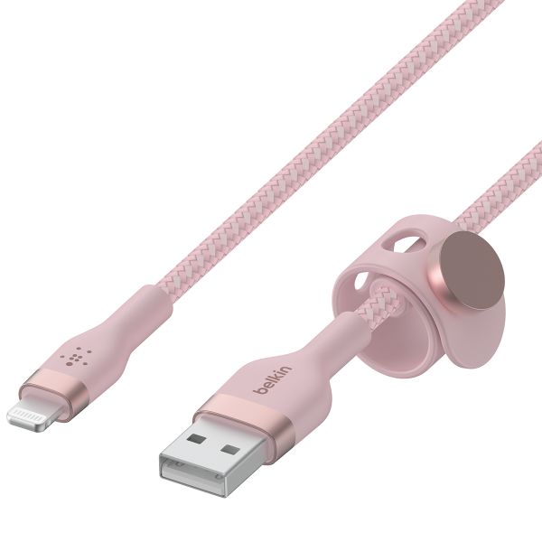 Belkin ﻿Boost↑Charge™ USB-A-zu-Lightning-Kabel aus geflochtenem Silikon - 1 Meter - Rosa