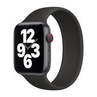 Apple Silikon Solo Loop für  Apple Watch Series 1 - 9 / SE (38/40/41 mm) | Series 10 / 11 (42 mm) - Größe 7 - Schwarz