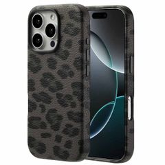 Selencia Sabi Backcover Leopardenmuster mit MagSafe Apple iPhone 16 Pro - Midnight Black