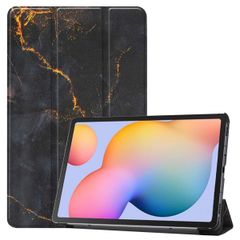 imoshion Design Trifold Klapphülle für das Samsung Galaxy Tab S6 Lite (2020/2022/2024) - Black Marble