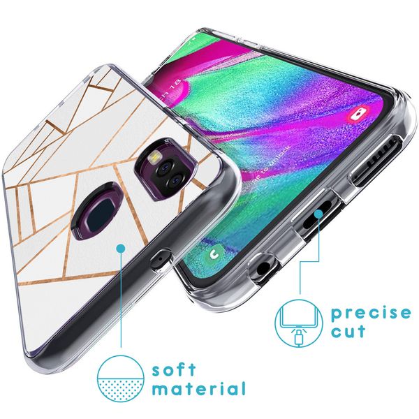 imoshion Design Hülle für das Samsung Galaxy A40 - White Graphic