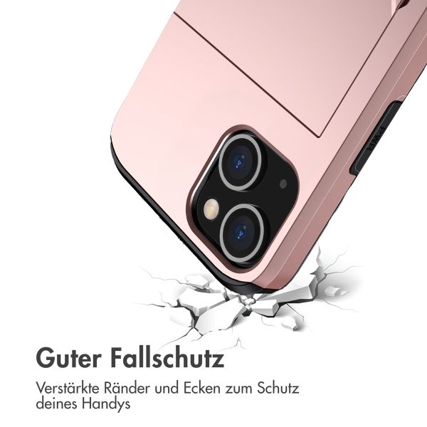 imoshion Backcover mit Kartenfach Apple iPhone 14 - Rosé gold