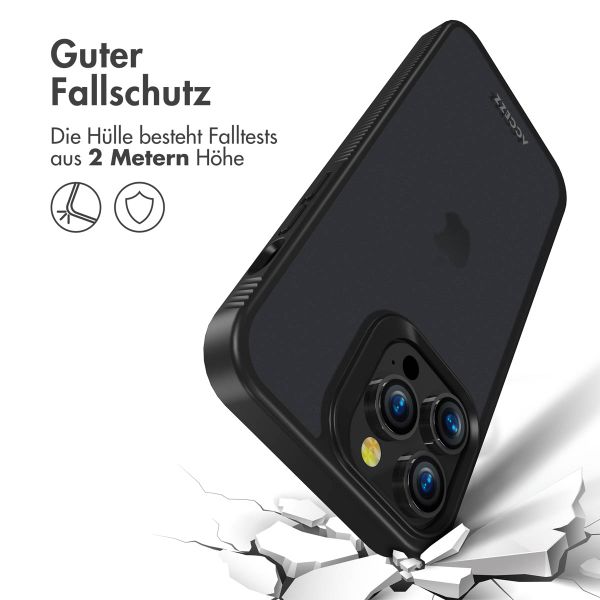 Accezz Rugged Frosted Back Cover für das Apple iPhone 14 Pro Max - Schwarz