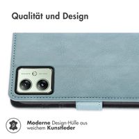 imoshion Luxuriöse Klapphülle Motorola Moto G54 - Hellblau