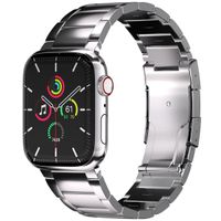 Accezz Mattes Titanstahlarmband für das  Apple Watch Series 1 t/m 9 / SE (38/40/41 mm) | Series 10 / 11 (42 mm) - Silber