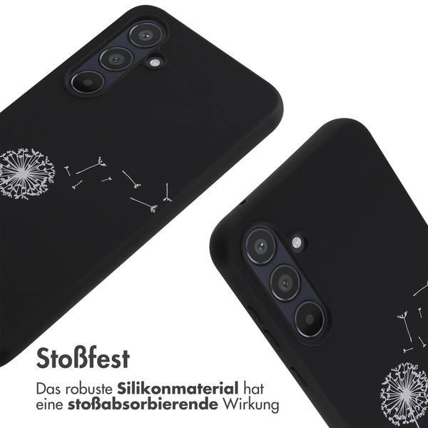 imoshion Silikonhülle design mit Band für das Samsung Galaxy A55 - Dandelion Black