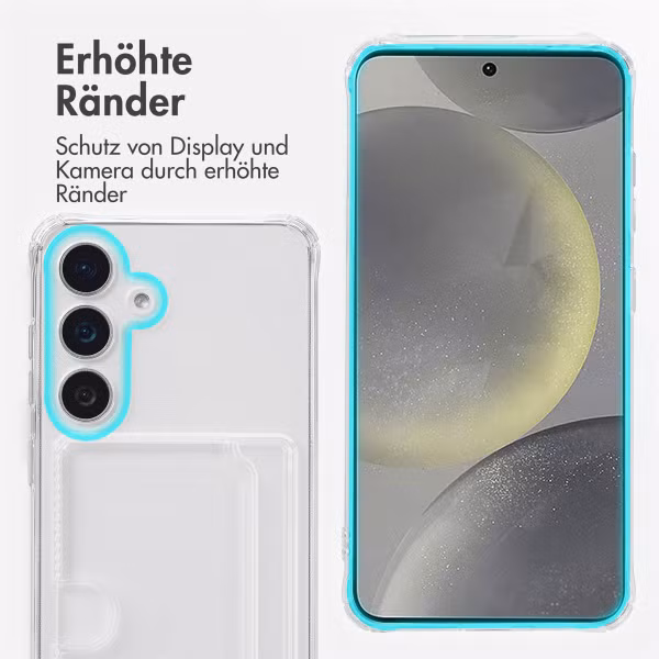 imoshion Soft Case Back Cover mit Kartenhalter Samsung Galaxy S25 - Transparent