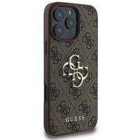 Guess 4G Metal Logo Back Cover Apple iPhone 16 Pro - Braun