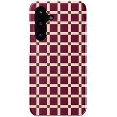 Selencia Vivid Back Cover Samsung Galaxy S25 FE - Check This Burgundy