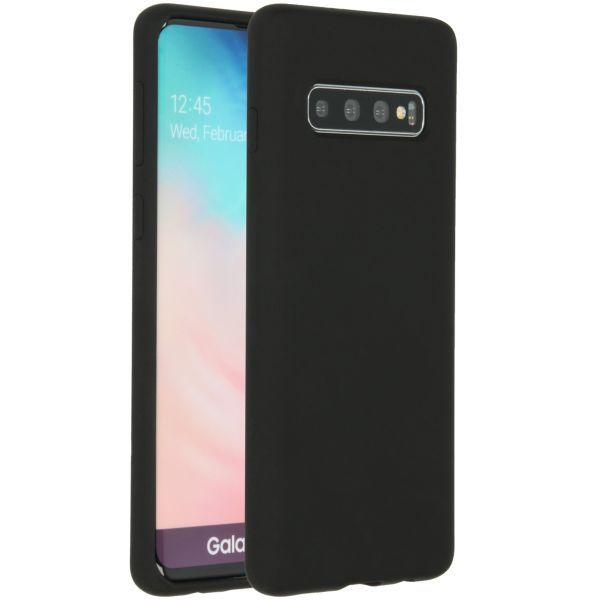 Accezz Liquid Silikoncase Samsung Galaxy S10 - Schwarz