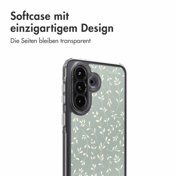 imoshion Design Hülle Samsung Galaxy A57 (5G) - Smoke Green Flowers
