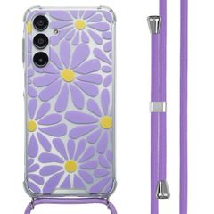 imoshion Design Hülle mit Band Samsung Galaxy A16 - Tropical Violet Flowers Connect