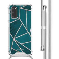imoshion Design Hülle mit Band Samsung Galaxy S20 - Petrol Green Graphic