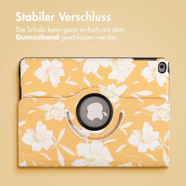 imoshion 360° drehbare Design Klapphülle Apple iPad 6 (2018) 9.7 Zoll / iPad 5 (2017) 9.7 Zoll - Yellow Flowers