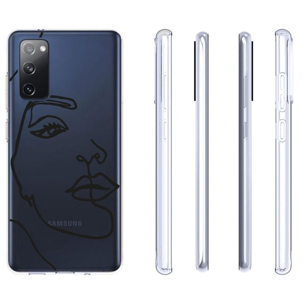 imoshion Design Hülle Galaxy S20 FE - Abstraktes Gesicht - Schwarz