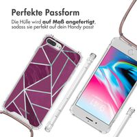 imoshion Design Hülle mit Band Apple iPhone 8 Plus / 7 Plus - Bordeaux Graphic