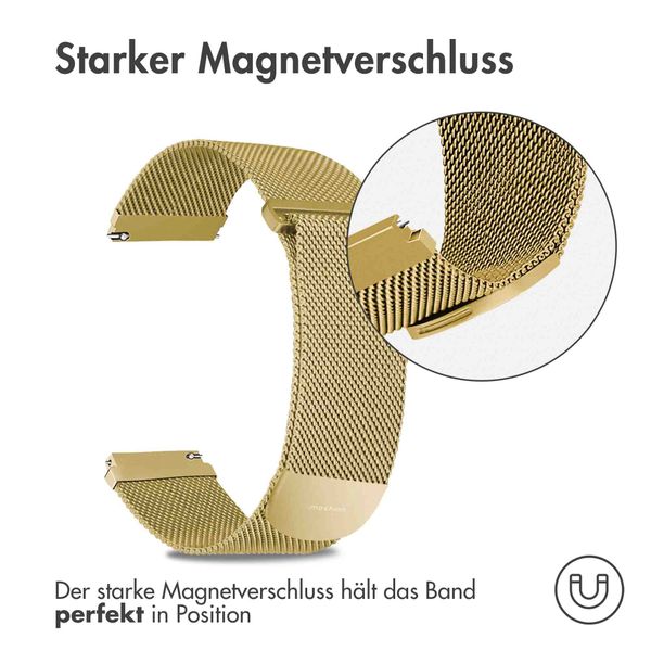 imoshion Mailändische Magnetarmband - 22-mm-Universalanschluss - Größe M - Gold