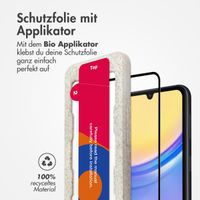 Accezz Vollflächige Schutzfolie aus gehärtetem Glas mit Applikator Samsung Galaxy A15 (5G/4G)