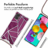 imoshion Design Hülle mit Band für das Samsung Galaxy A51 - Bordeaux Graphic