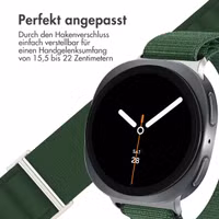 imoshion Nylon Alpine Armband für das  Samsung Galaxy Watch 8 (40/44mm) / Classic (46mm) - Dunkelgrün