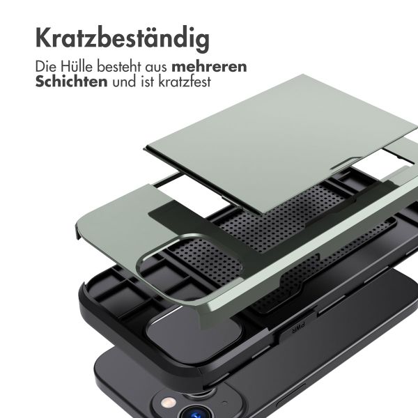 imoshion Backcover mit Kartenfach Apple iPhone 15 - Dunkelgrün