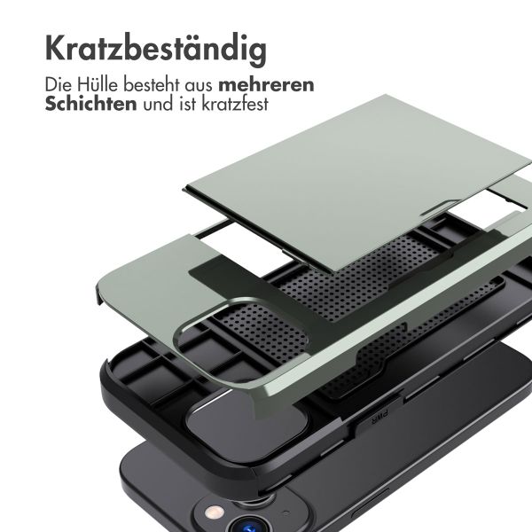 imoshion Backcover mit Kartenfach für das iPhone 15 - Dunkelgrün