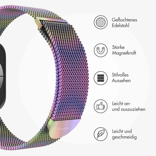 imoshion Magnetisches Milanaise Armband für das  Apple Watch Series 1 - 9 / SE (38/40/41 mm) | Series 10 / 11 (42 mm) - Größe M - Colorful