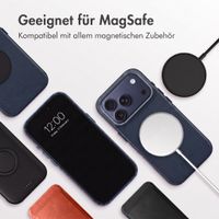 Accezz MagSafe Leather Backcover Apple iPhone 18 Pro Max / 17 Pro Max - Nightfall Blue