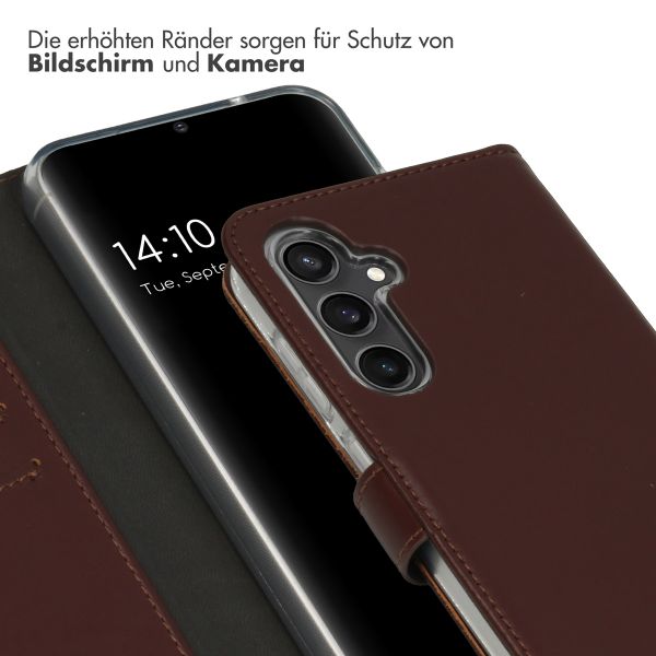 Selencia Echtleder Klapphülle Samsung Galaxy S23 FE - Braun