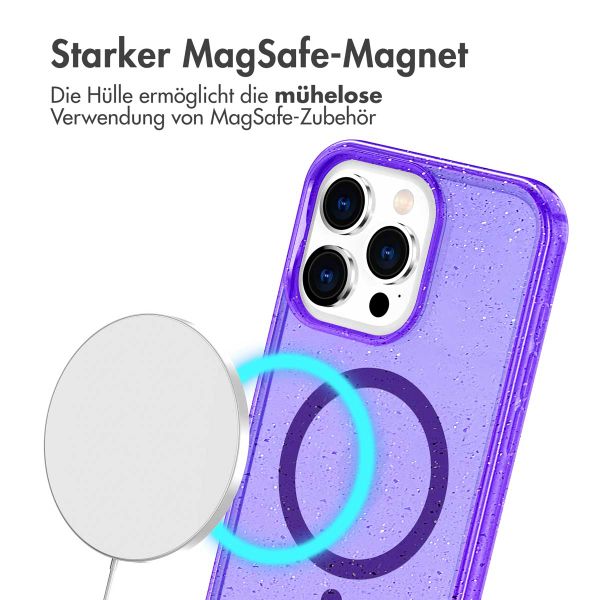 imoshion Sparkle Back Cover mit MagSafe Apple iPhone 15 Pro Max - Glitzer Violett