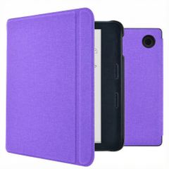 imoshion Canvas Sleepcover Klapphülle mit Stand Kobo Libra Colour - Violett