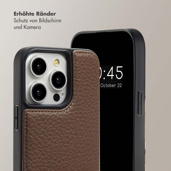 Selencia Nova HandyHülle mit Kordel und Kartenhalter Apple iPhone 14 Pro - Mocha Brown