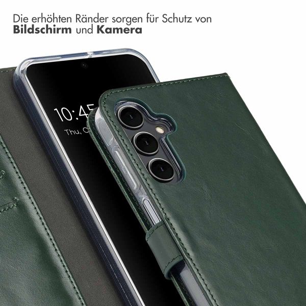 Selencia Echtleder Klapphülle Samsung Galaxy A16 - Grün